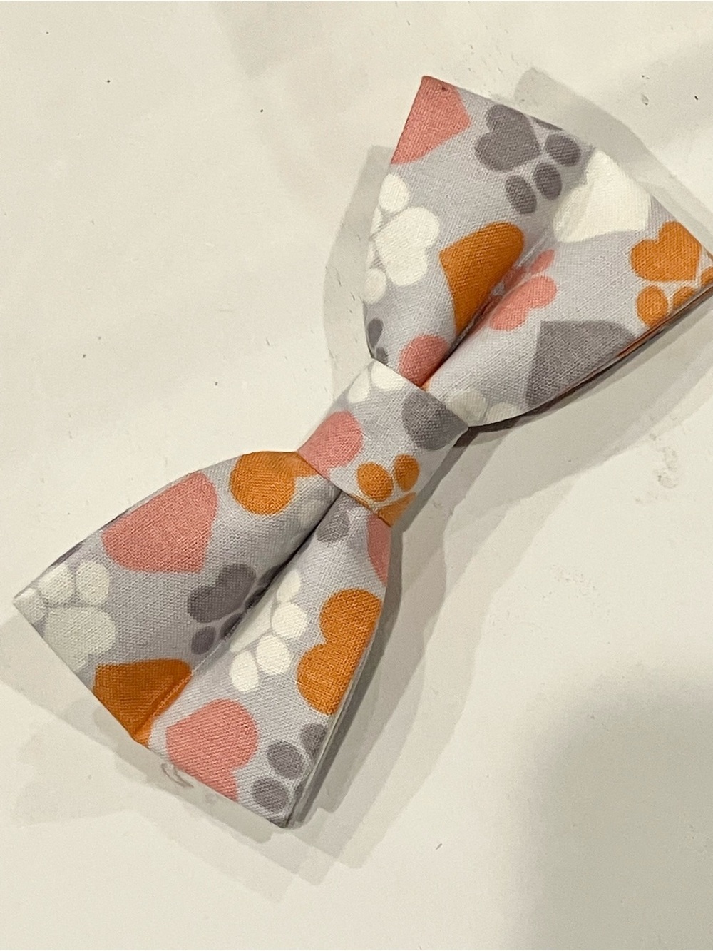 Pet Bowtie in Hearts & Paw Prints